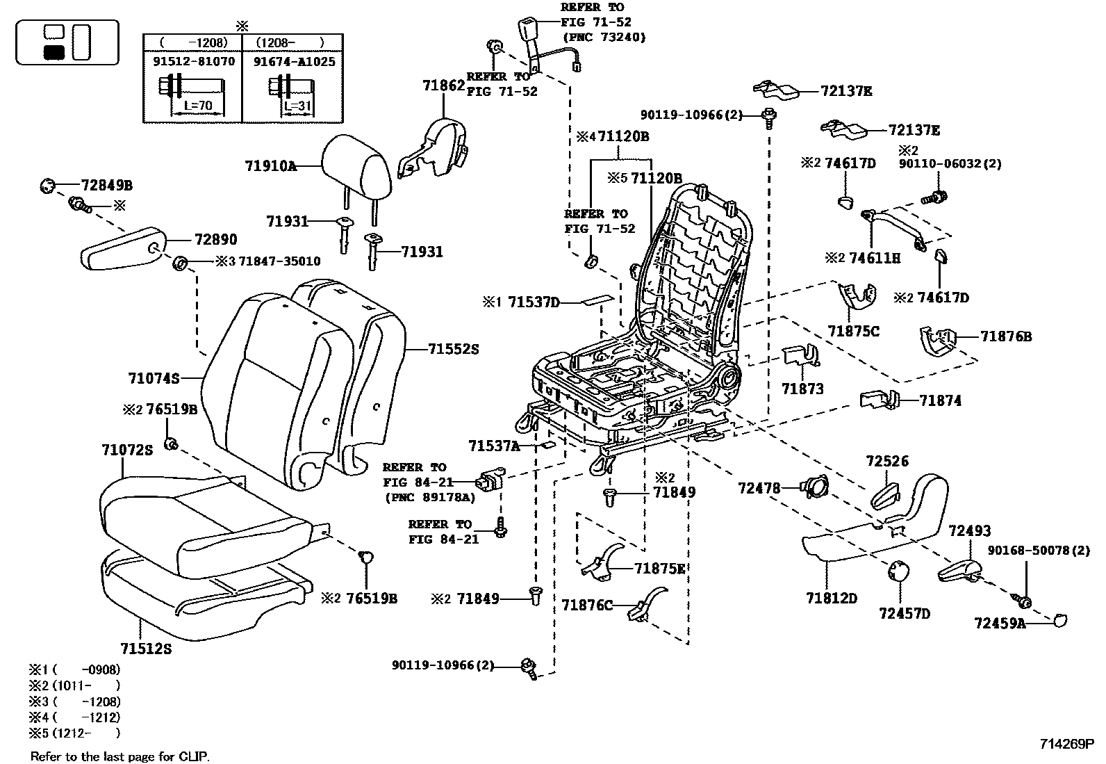 7151 — SEAT & SEAT TRACK