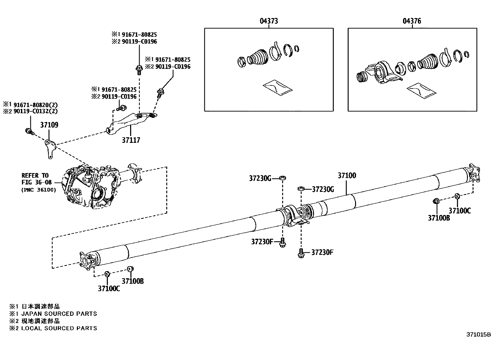 3701 — PROPELLER SHAFT & UNIVERSAL JOINT