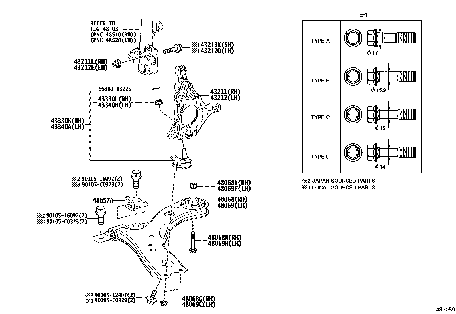 4802 — FRONT AXLE ARM & STEERING KNUCKLE