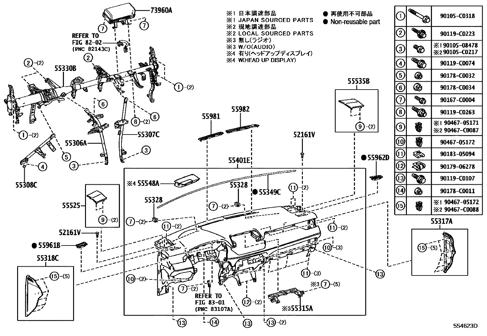 5551 — INSTRUMENT PANEL & GLOVE COMPARTMENT