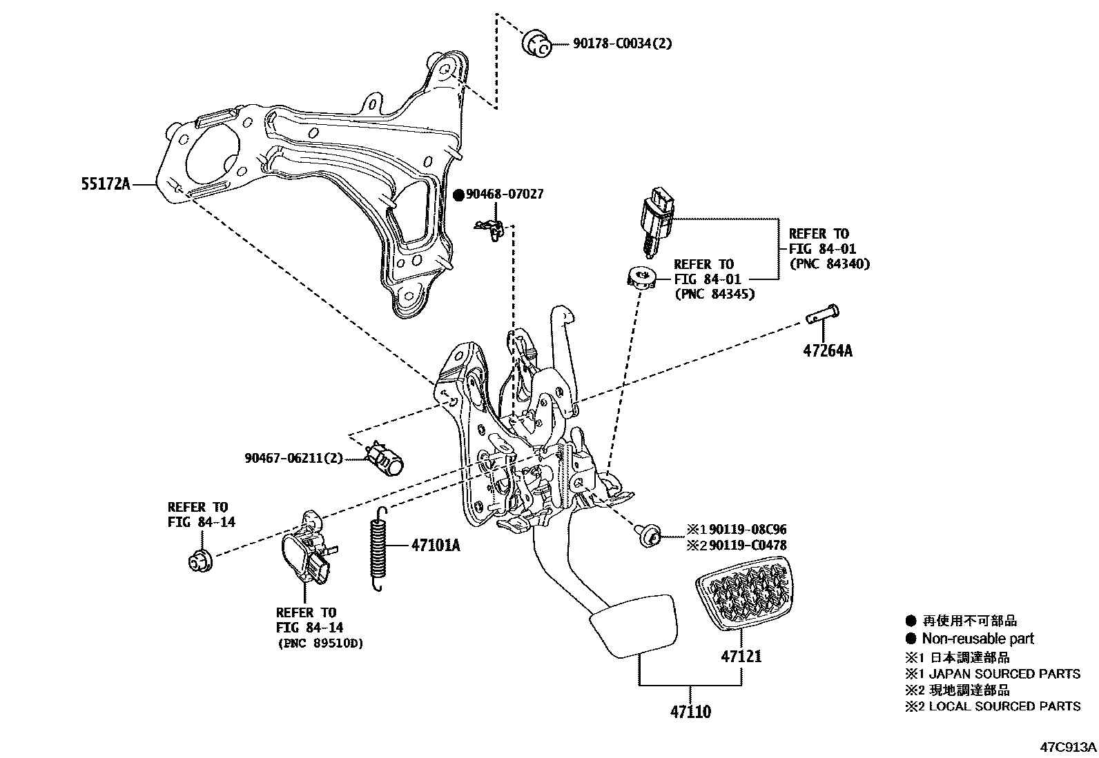 4701 — BRAKE PEDAL & BRACKET