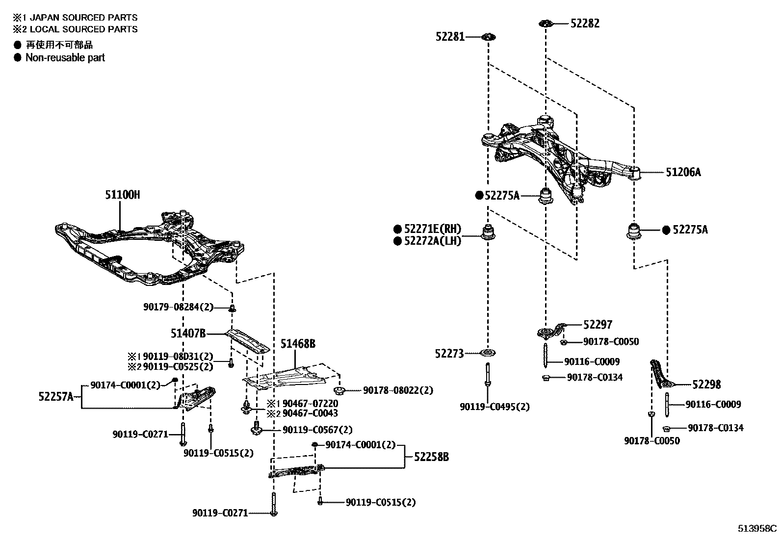 5152 — SUSPENSION CROSSMEMBER & UNDER COVER