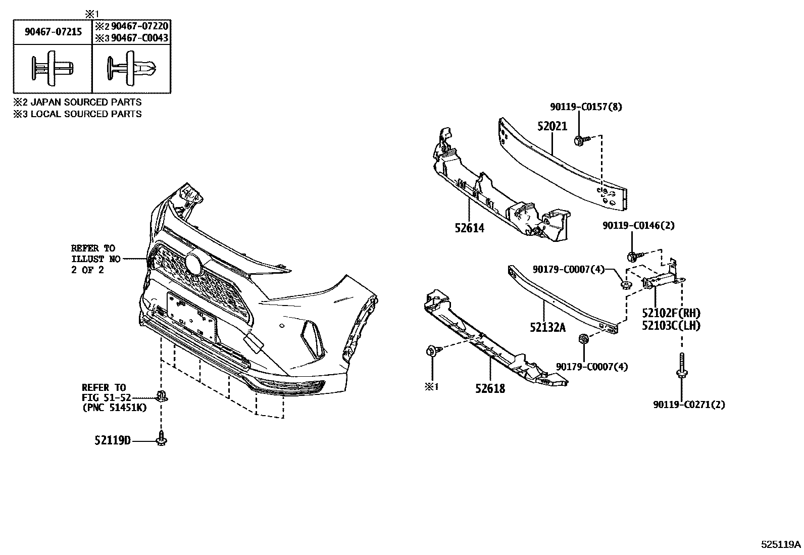 5252 — FRONT BUMPER & BUMPER STAY