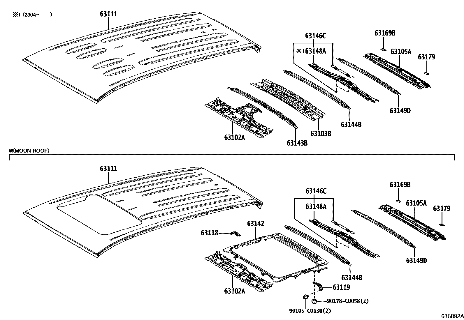 6153 — ROOF PANEL & BACK PANEL