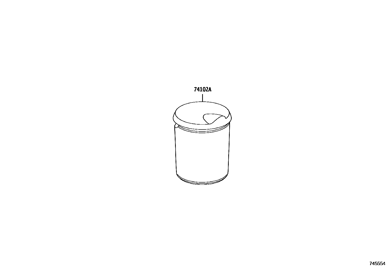 7456 — ASH RECEPTACLE