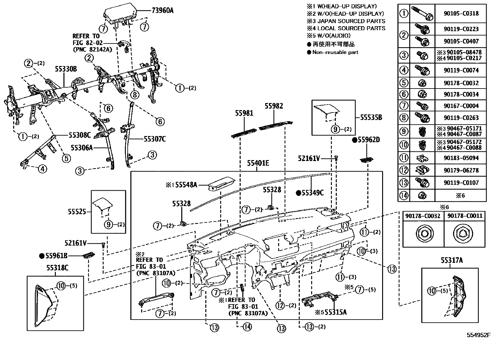 5551 — INSTRUMENT PANEL & GLOVE COMPARTMENT
