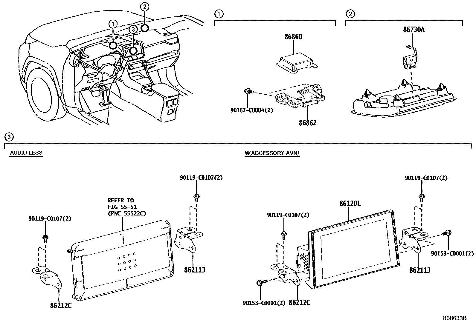 8603 — NAVIGATION & FRONT MONITOR DISPLAY