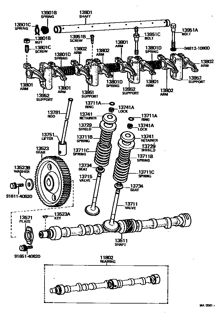 1302 — CAMSHAFT & VALVE
