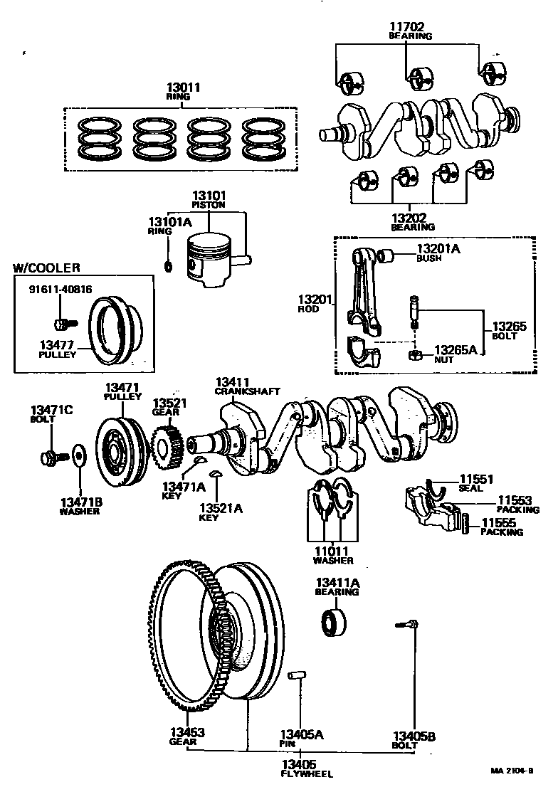 1301 — CRANKSHAFT & PISTON