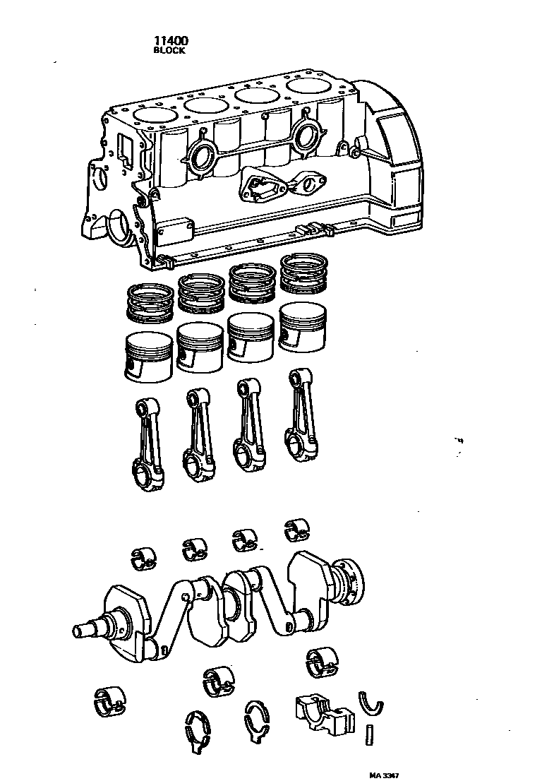 1102 — SHORT BLOCK ASSEMBLY