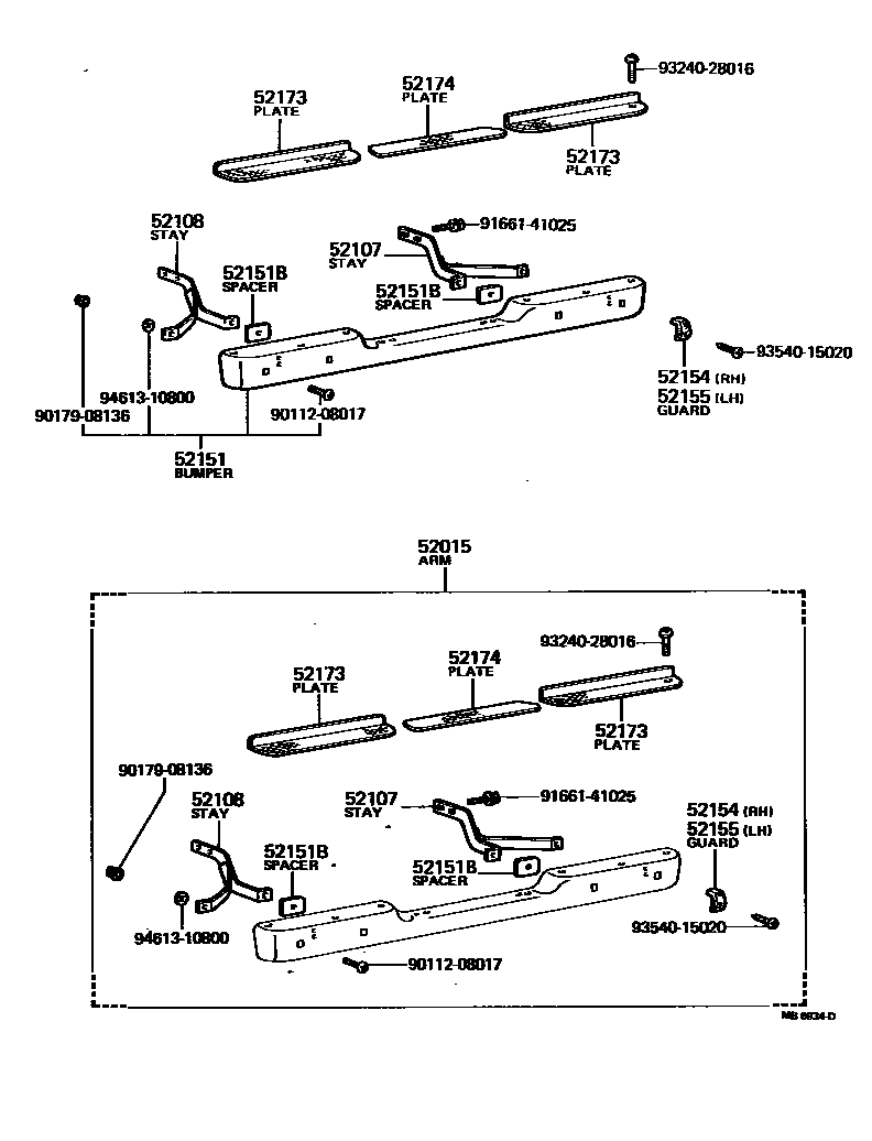 5253 — REAR BUMPER & BUMPER STAY