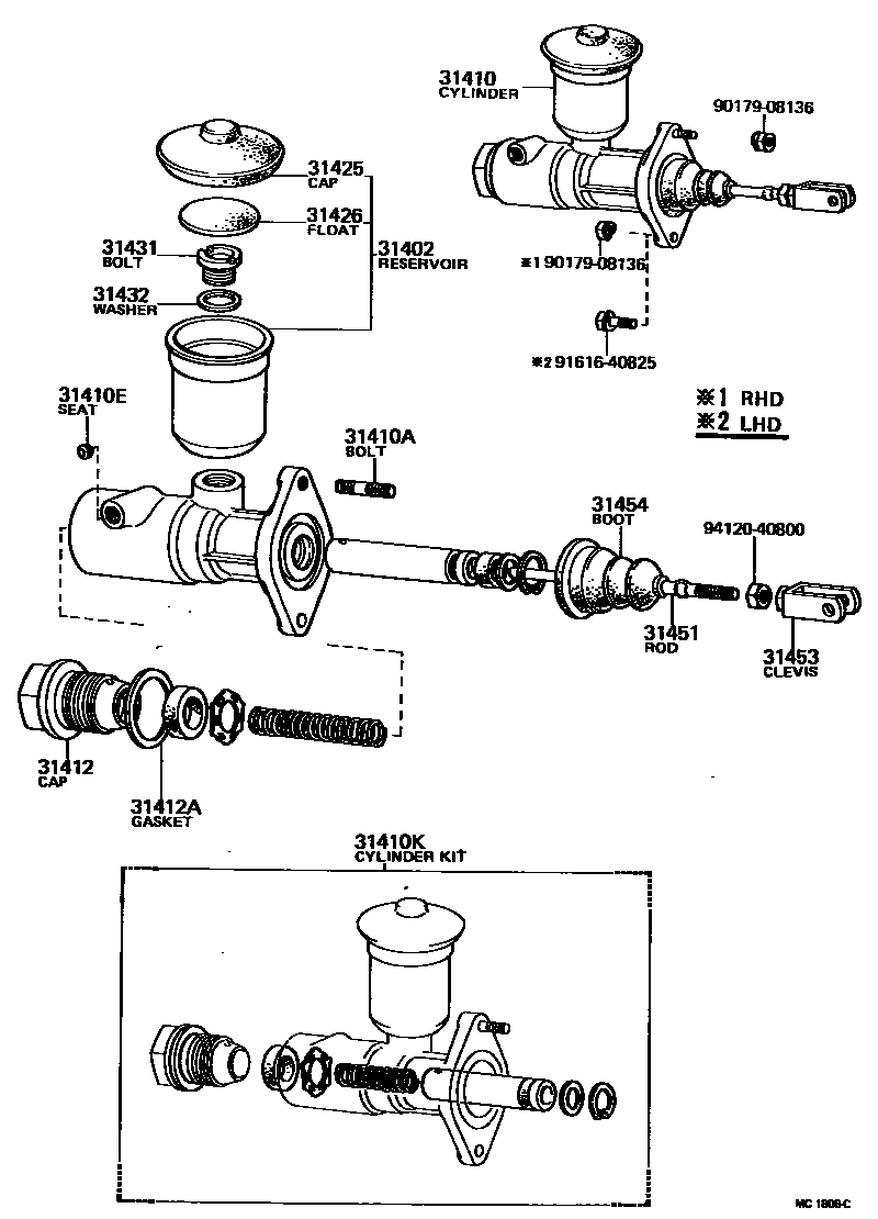 3103 — CLUTCH MASTER CYLINDER