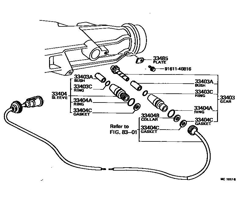 3304 — SPEEDOMETER DRIVEN GEAR (MTM)
