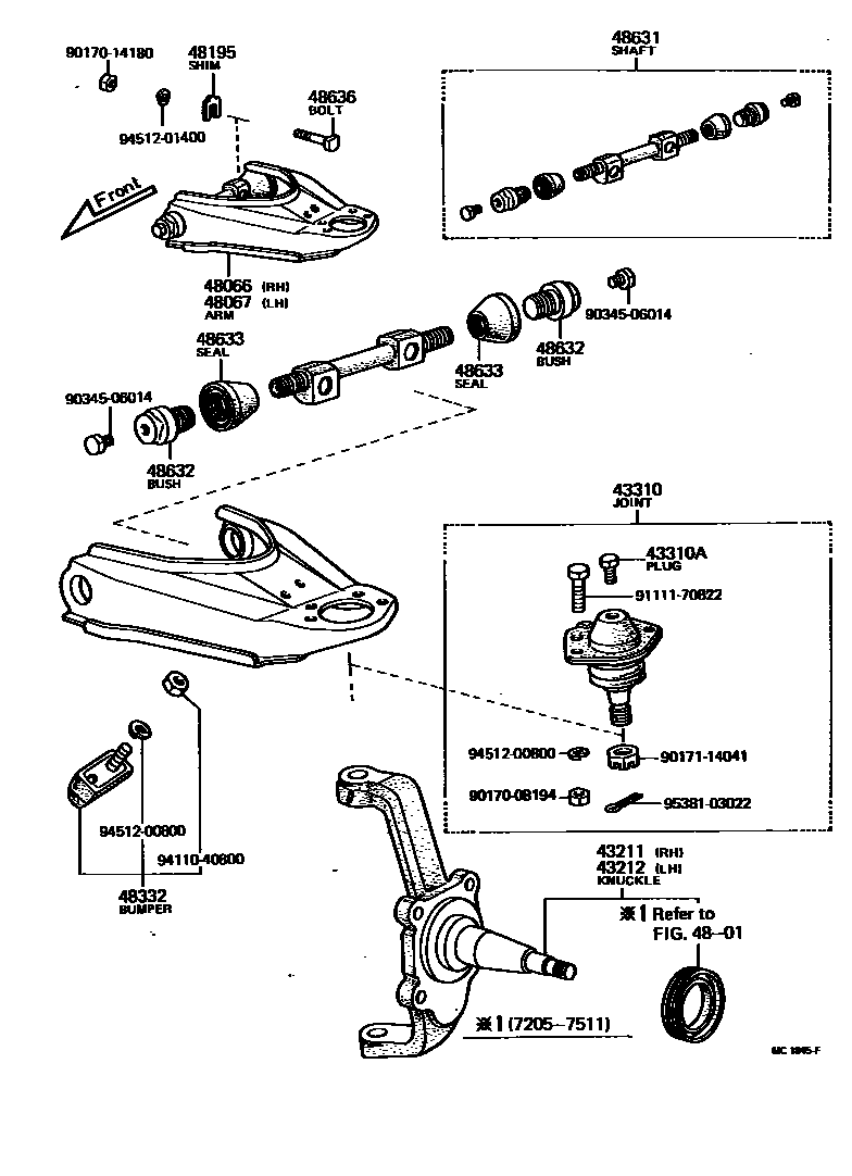 4802 — FRONT AXLE ARM & STEERING KNUCKLE