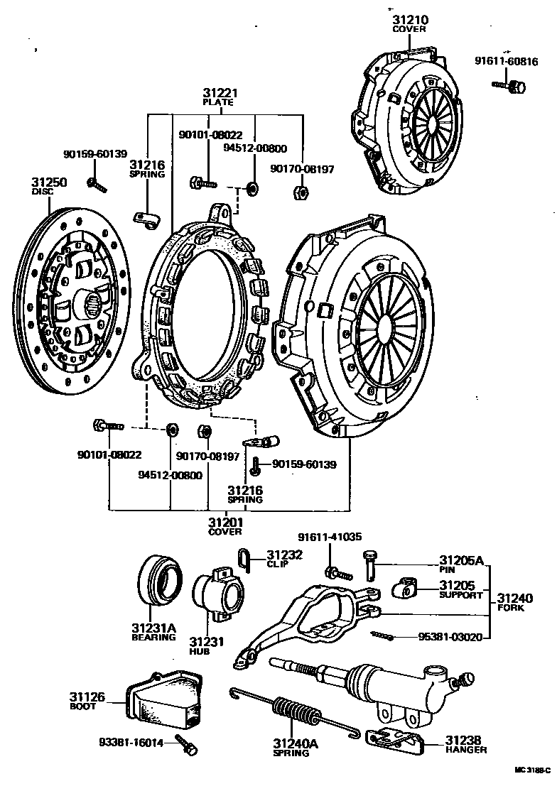 3101 — CLUTCH & RELEASE FORK