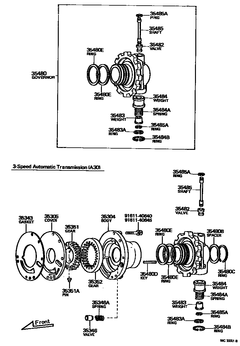 3511 — REAR OIL PUMP & GOVERNOR (ATM)