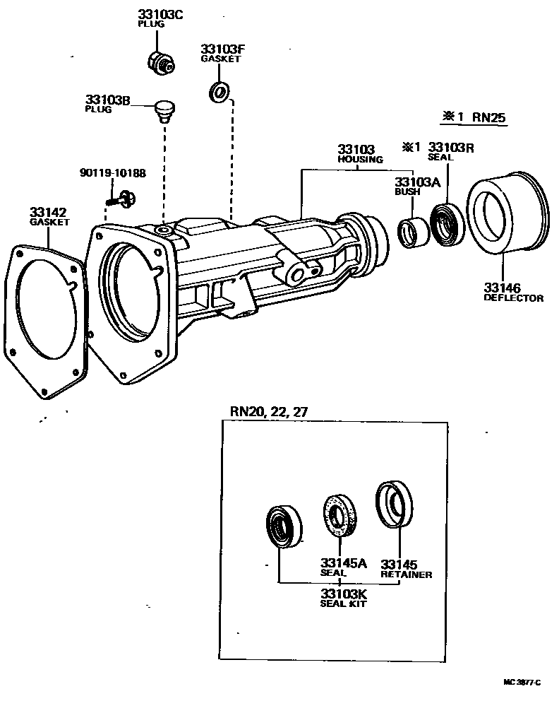 3303 — EXTENSION HOUSING (MTM)
