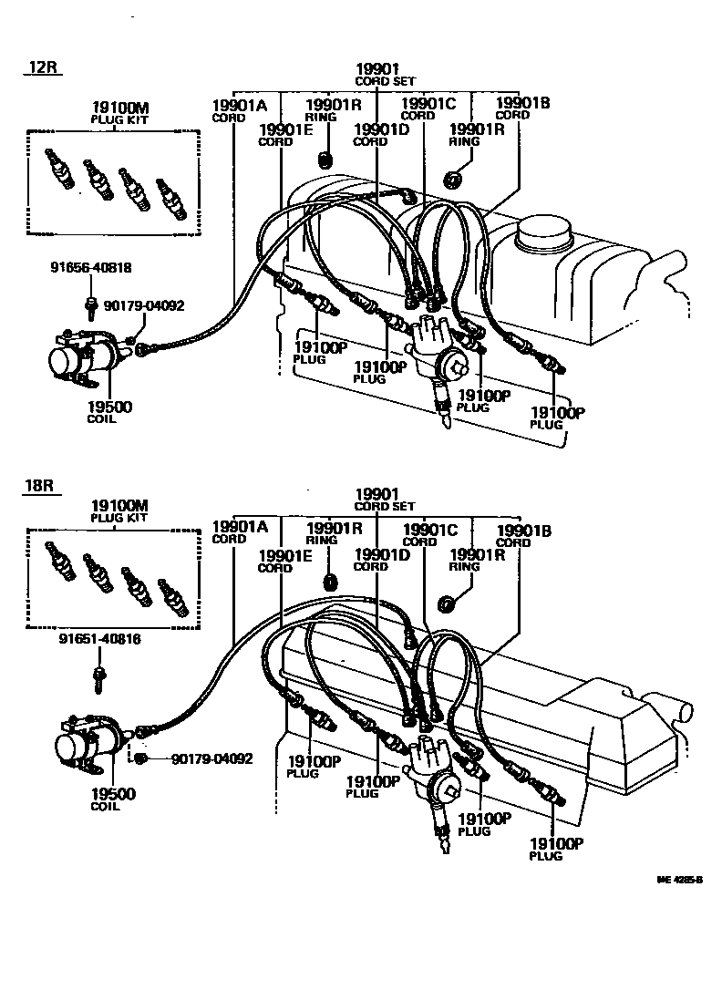1901 — IGNITION COIL & SPARK PLUG / GLOW PLUG