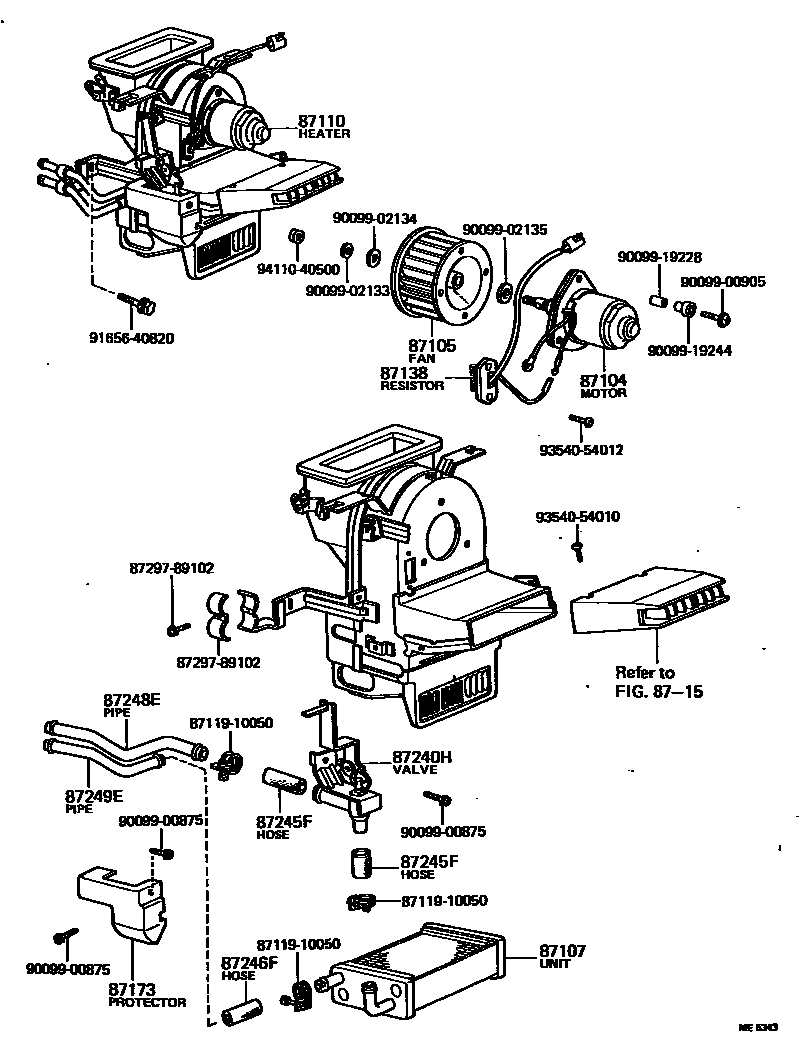 8712 — HEATING & AIR CONDITIONING - HEATER UNIT & BLOWER