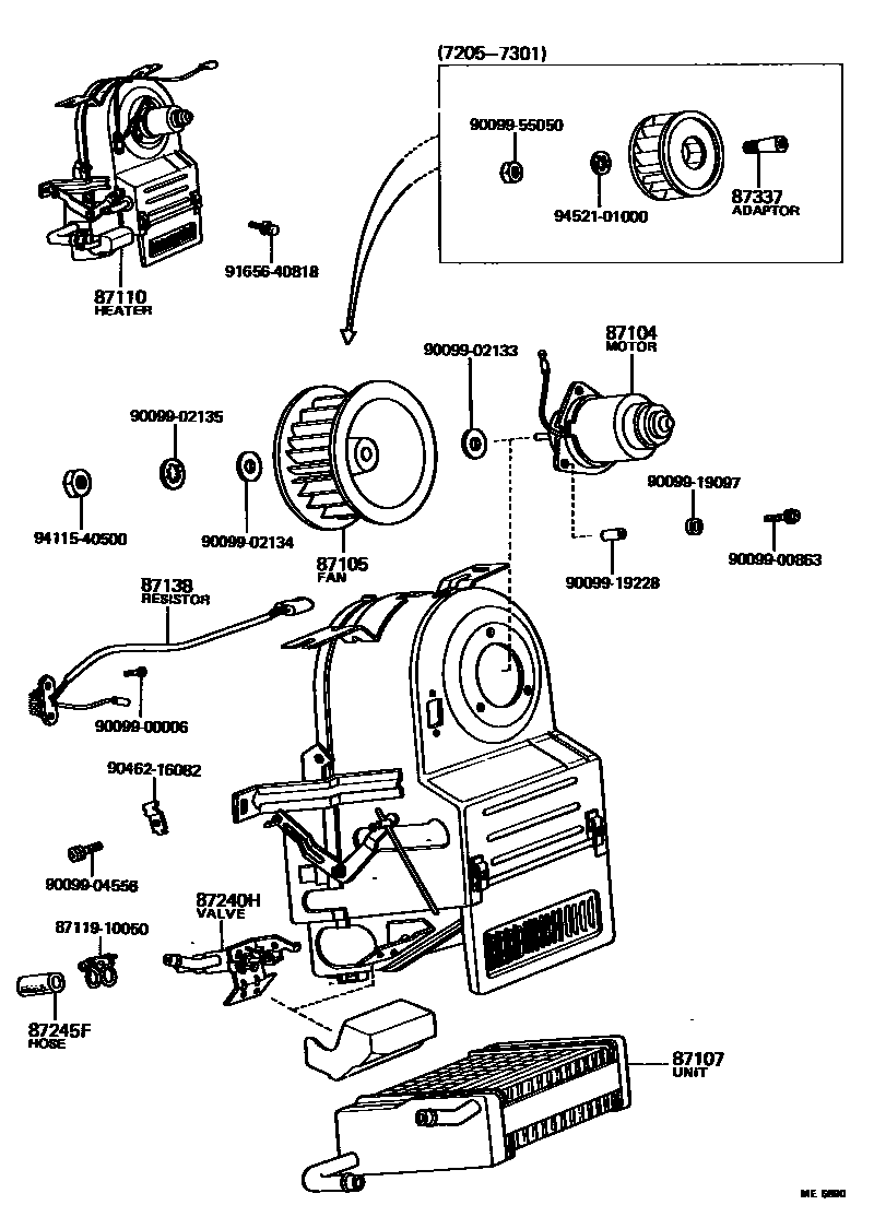 8712 — HEATING & AIR CONDITIONING - HEATER UNIT & BLOWER