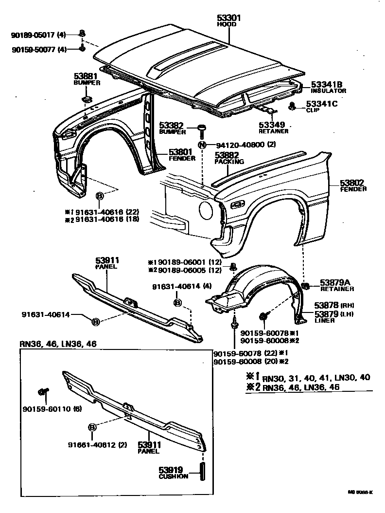 5353 — HOOD & FRONT FENDER