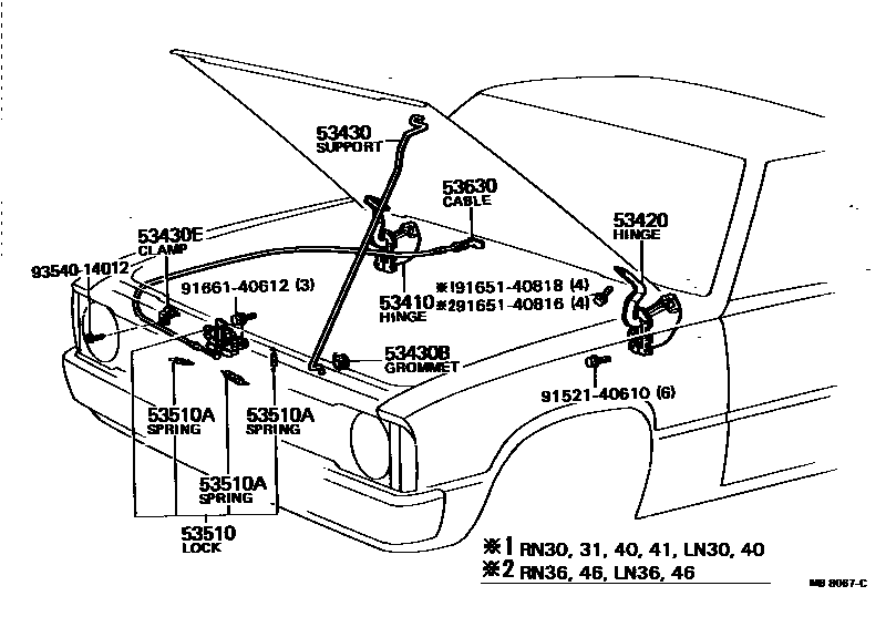 5354 — HOOD LOCK & HINGE