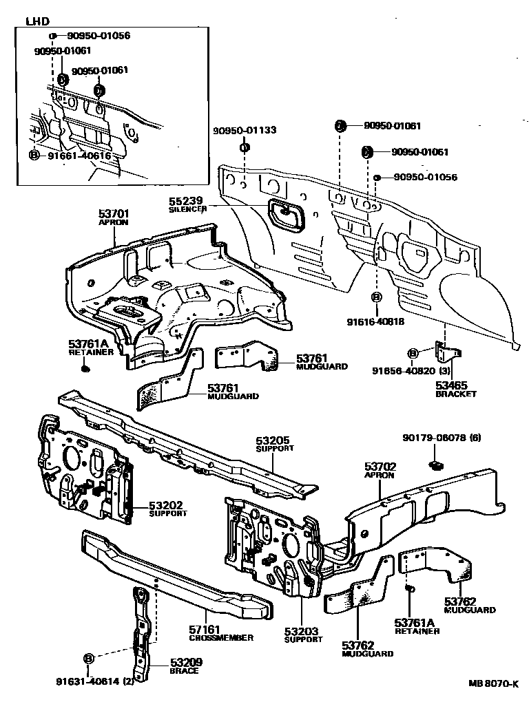 5355 — FRONT FENDER APRON & DASH PANEL