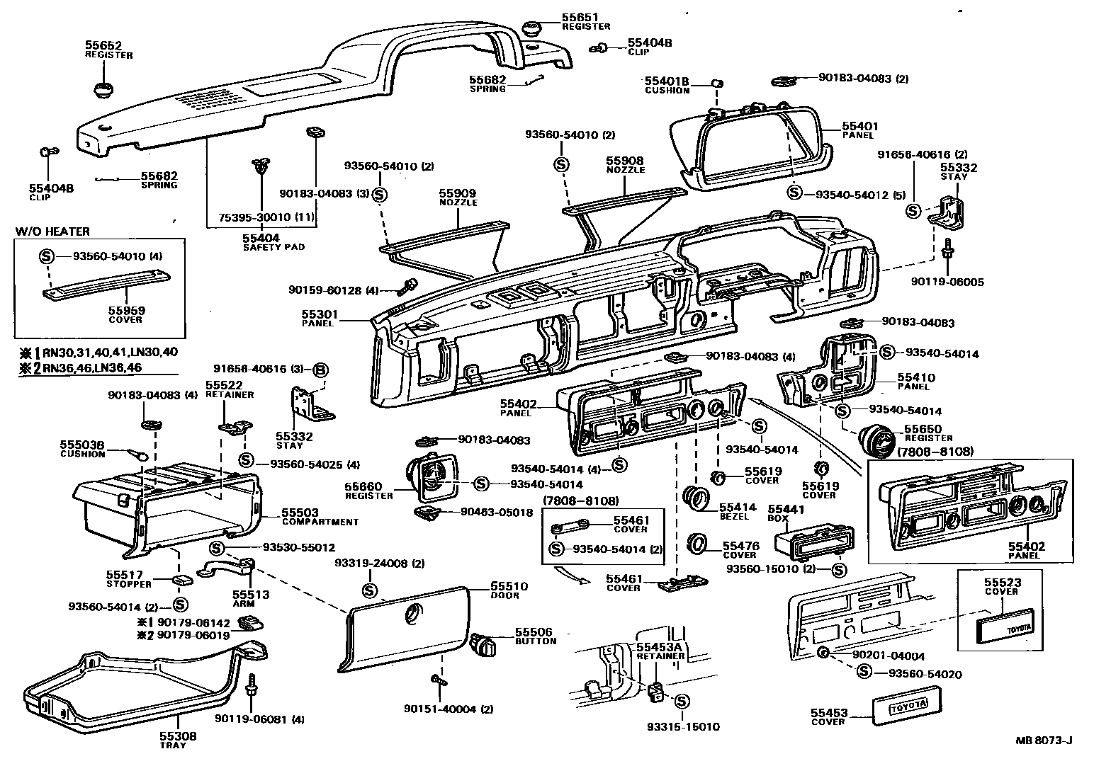 5551 — INSTRUMENT PANEL & GLOVE COMPARTMENT