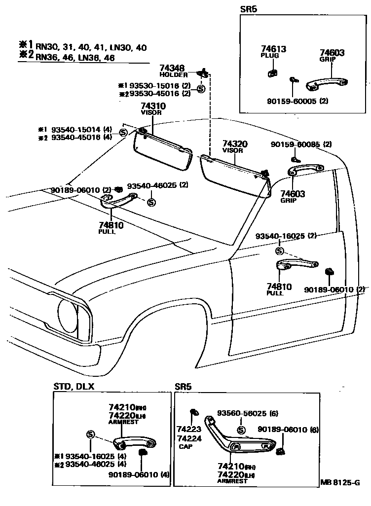 7451 — ARMREST & VISOR
