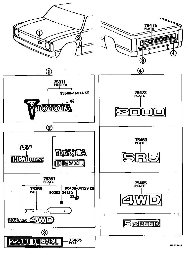 7551 — EMBLEM & NAME PLATE