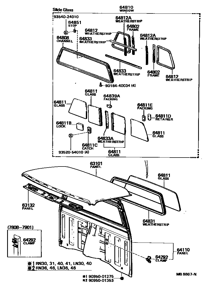6153 — ROOF PANEL & BACK PANEL