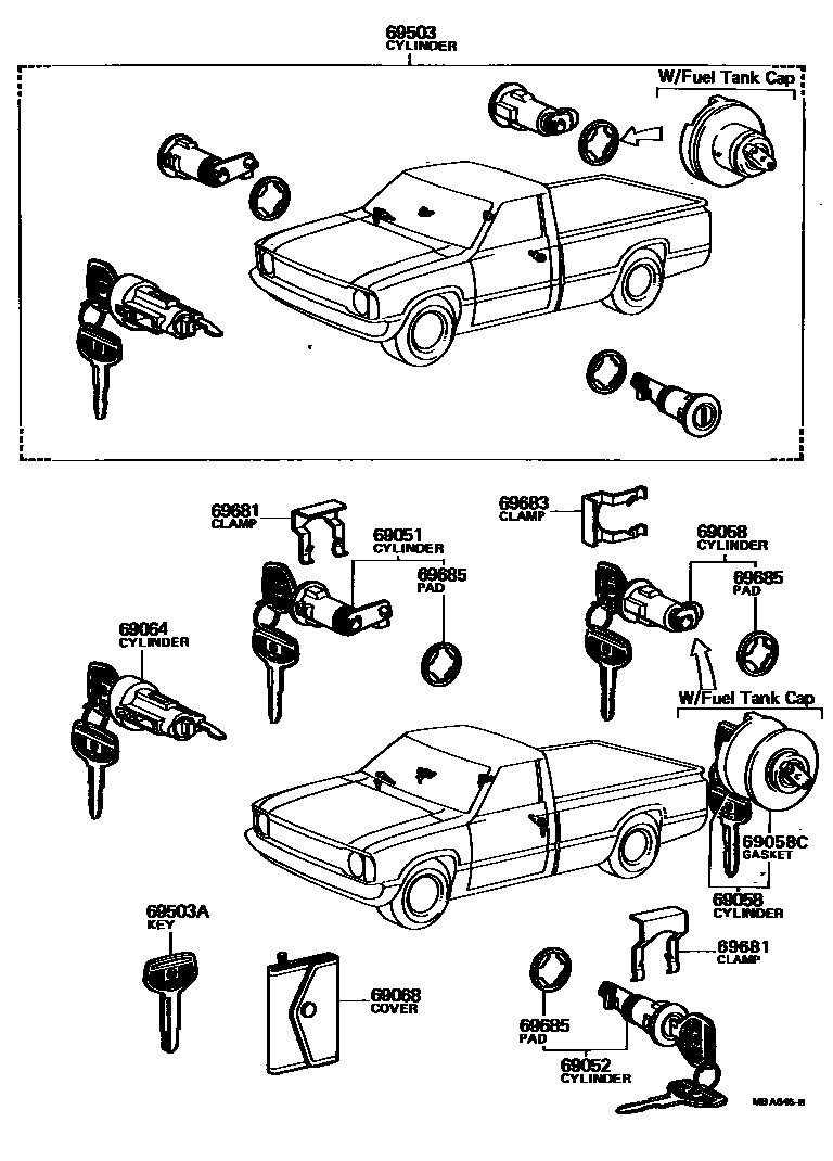 6765 — LOCK CYLINDER SET