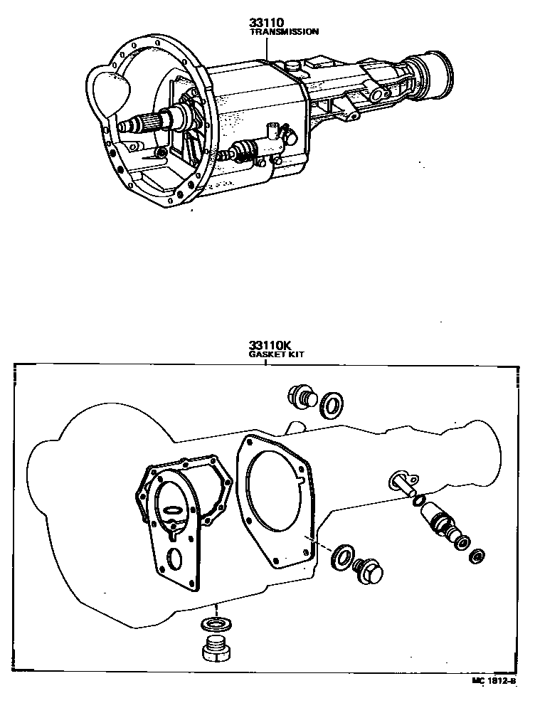 3301 — TRANSAXLE OR TRANSMISSION ASSY & GASKET KIT (MTM)