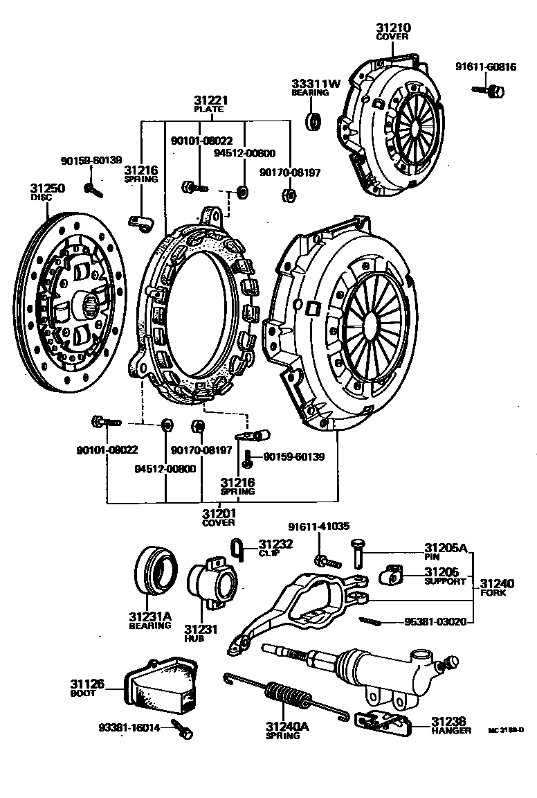 3101 — CLUTCH & RELEASE FORK