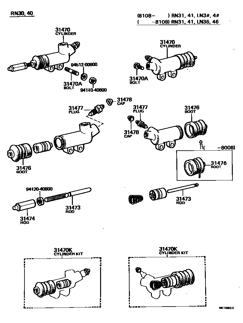 3105 — CLUTCH RELEASE CYLINDER