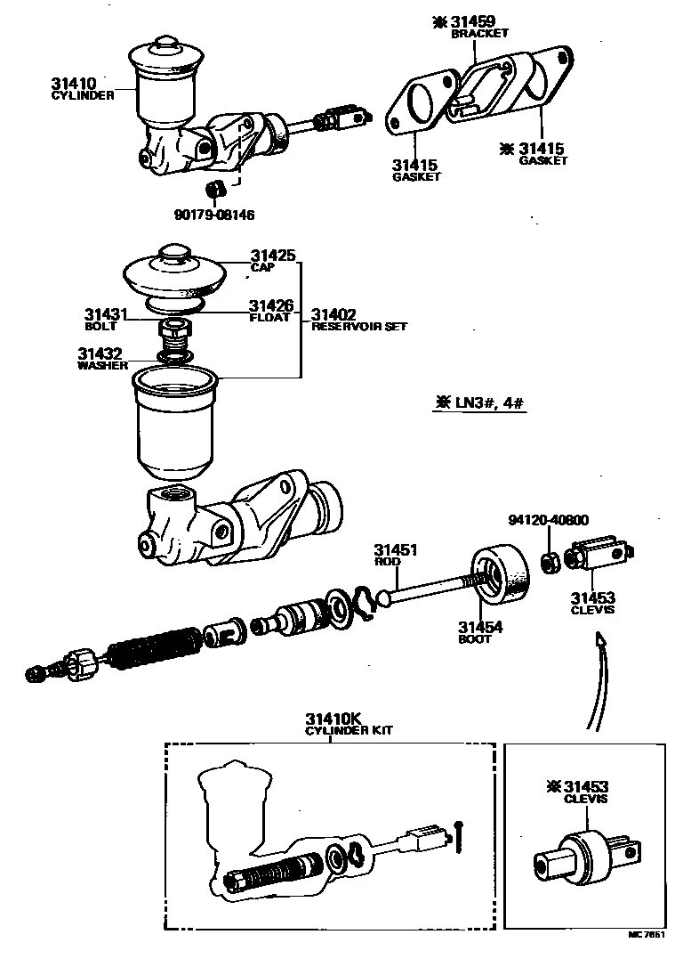 3103 — CLUTCH MASTER CYLINDER