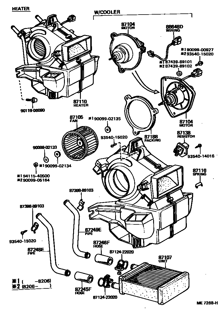 8712 — HEATING & AIR CONDITIONING - HEATER UNIT & BLOWER