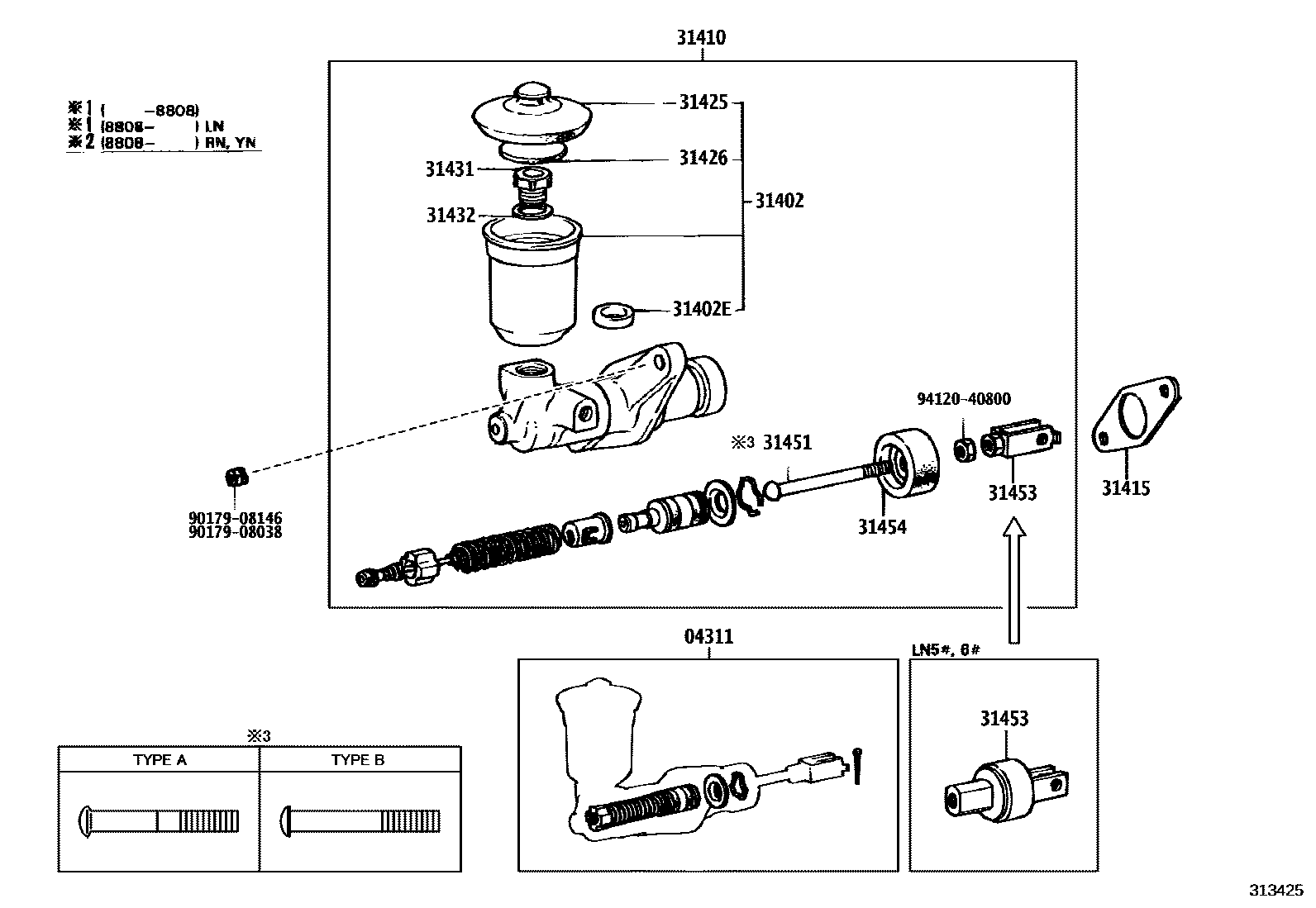 3103 — CLUTCH MASTER CYLINDER