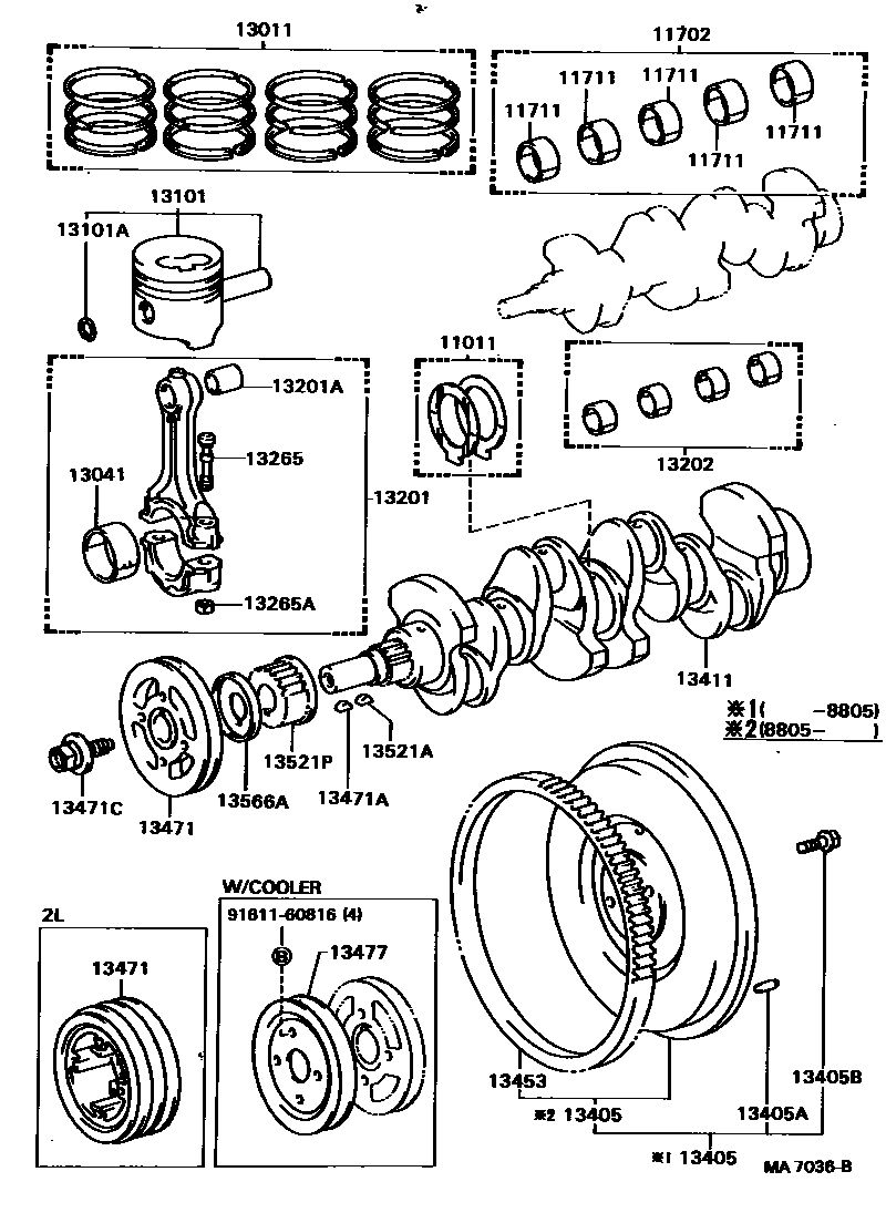 1301 — CRANKSHAFT & PISTON