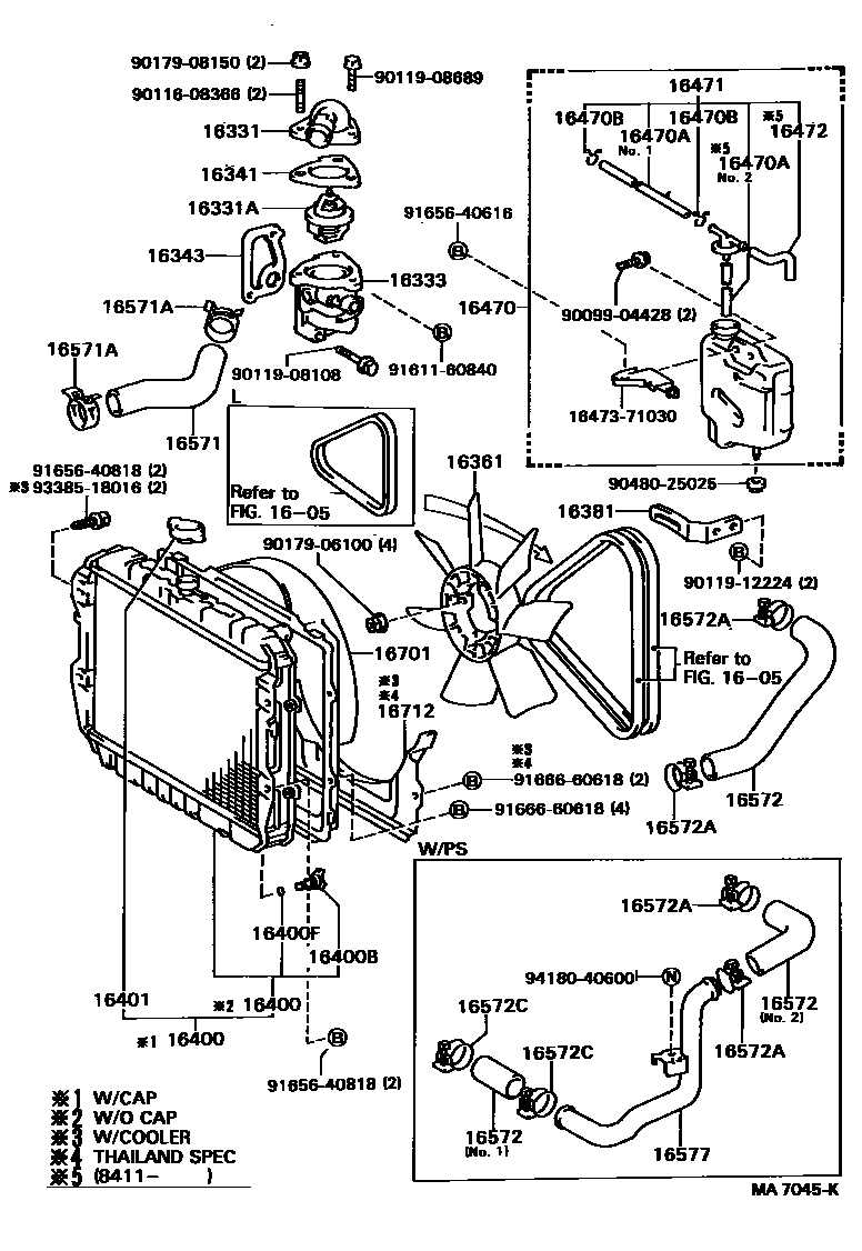 1603 — RADIATOR & WATER OUTLET