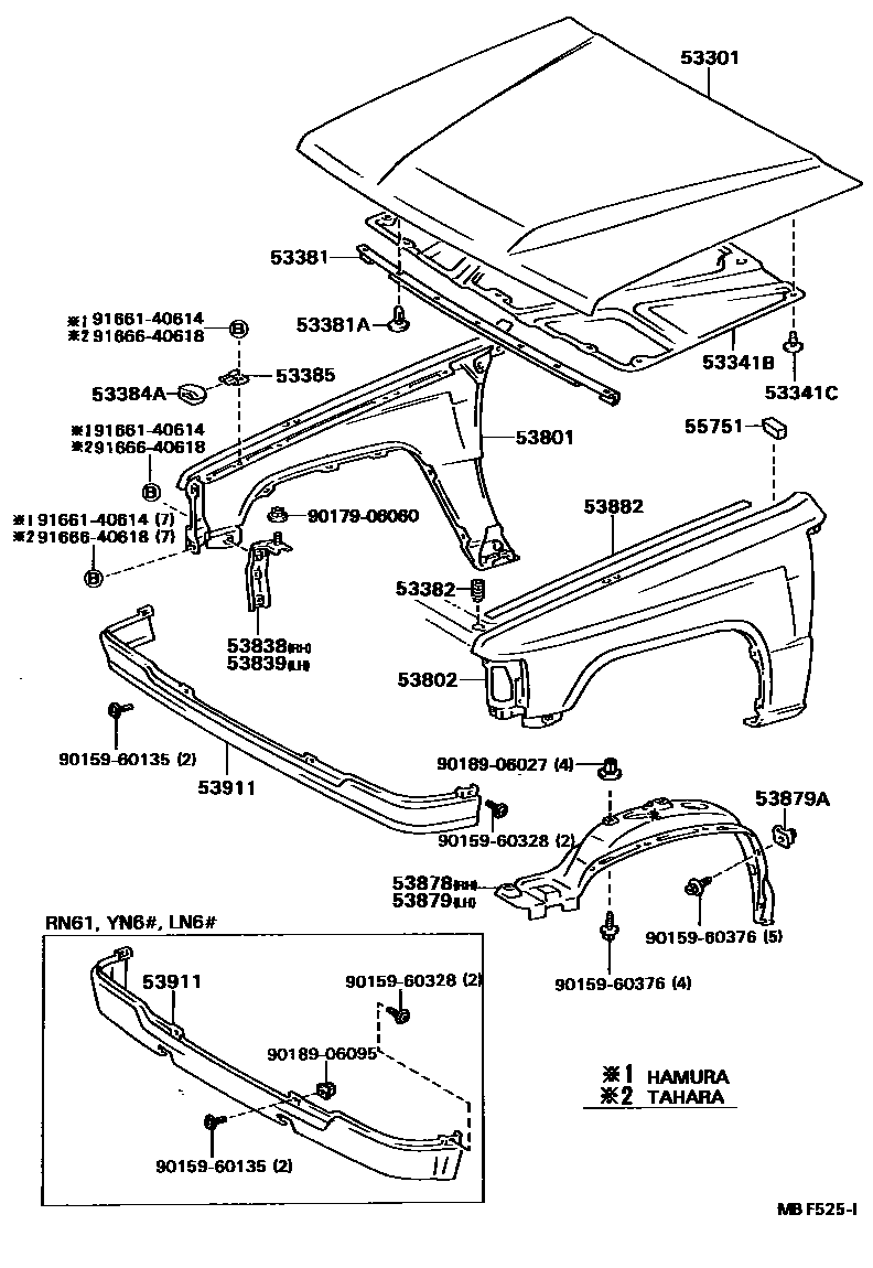 5353 — HOOD & FRONT FENDER