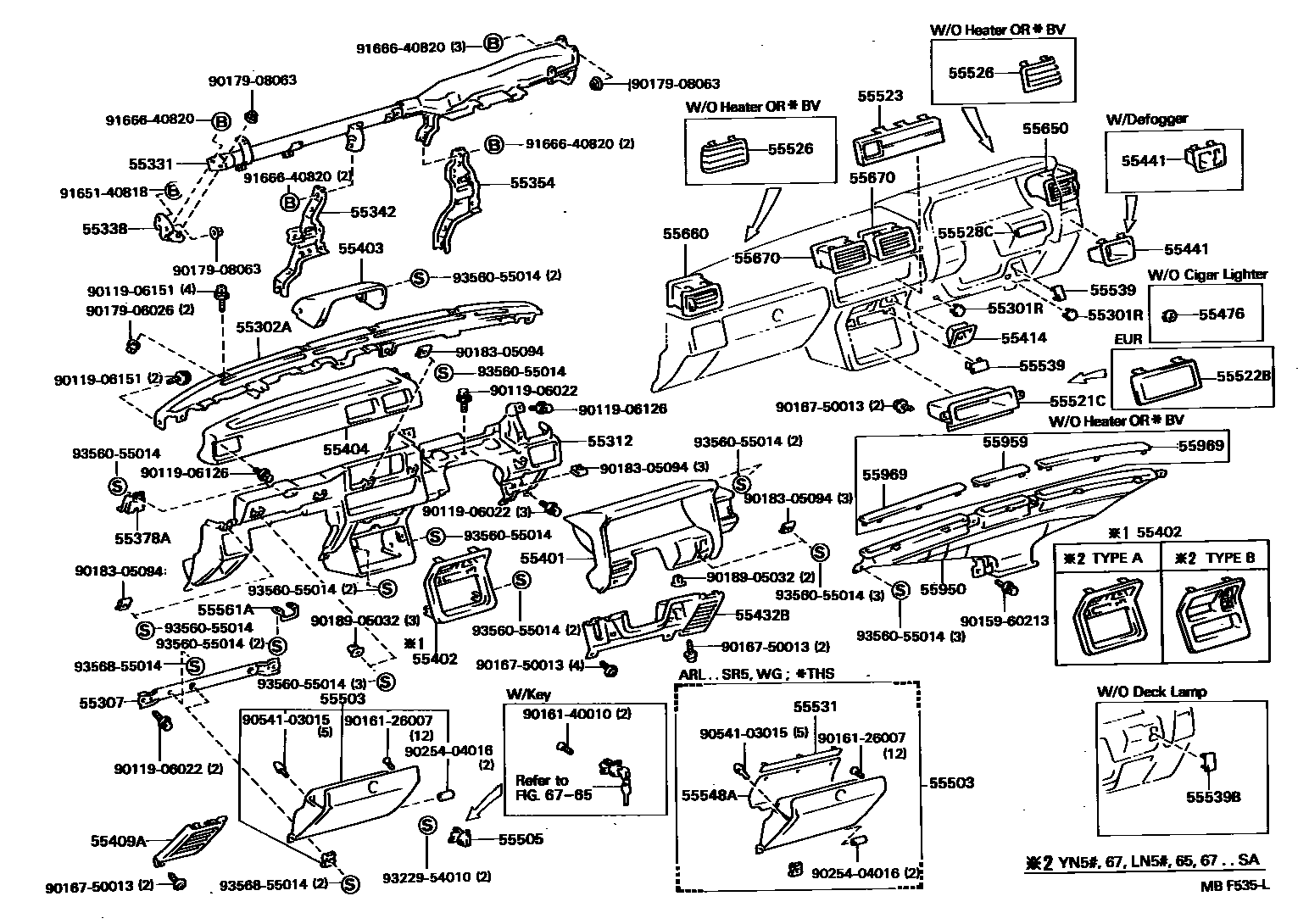 5551 — INSTRUMENT PANEL & GLOVE COMPARTMENT