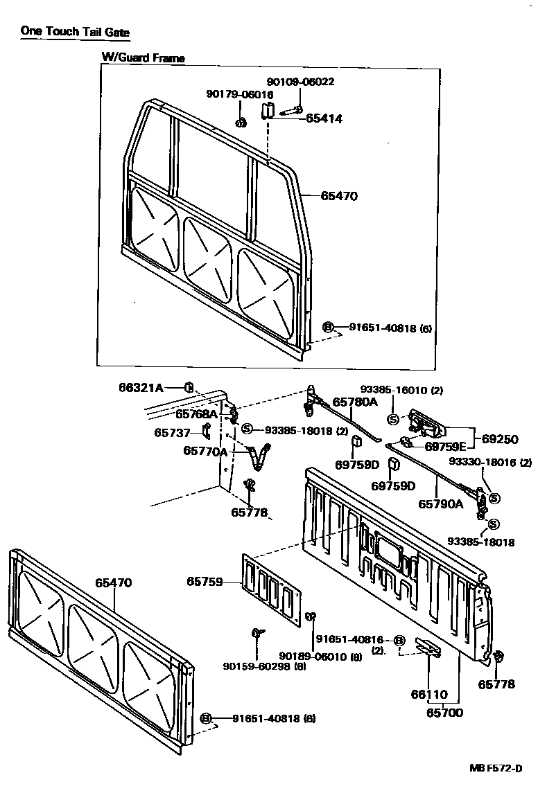 6553 — REAR BODY GUARD FRAME & TAIL GATE