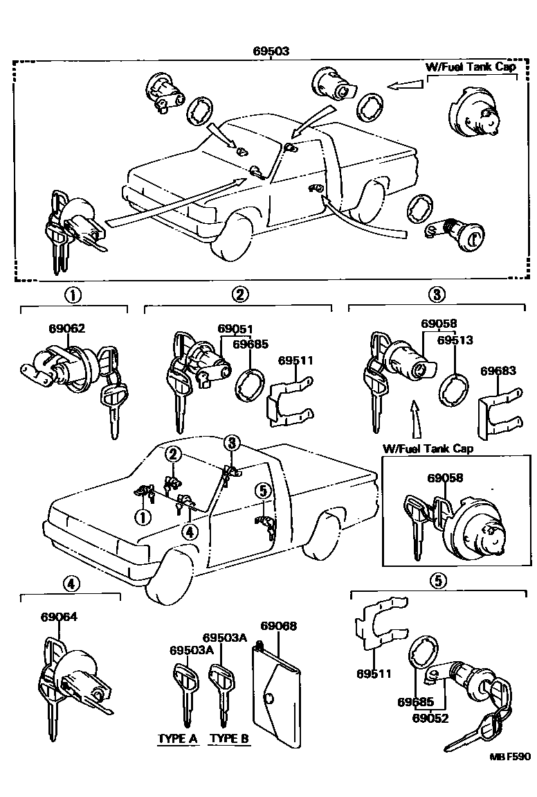 6765 — LOCK CYLINDER SET