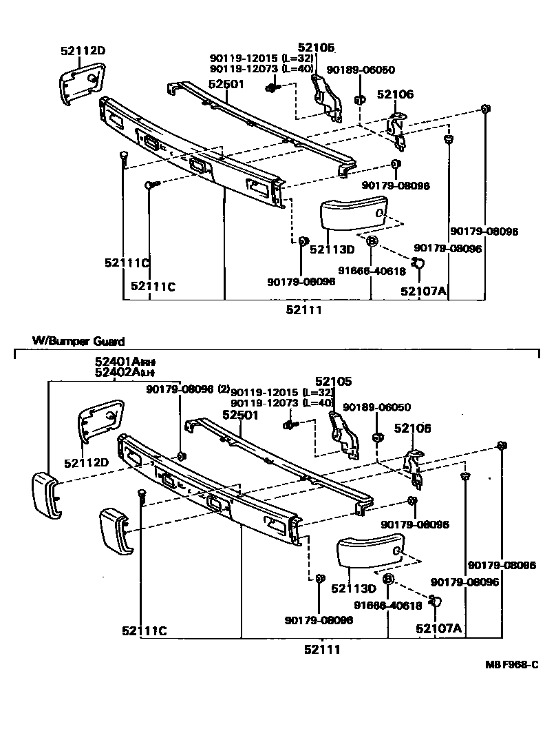 5252 — FRONT BUMPER & BUMPER STAY
