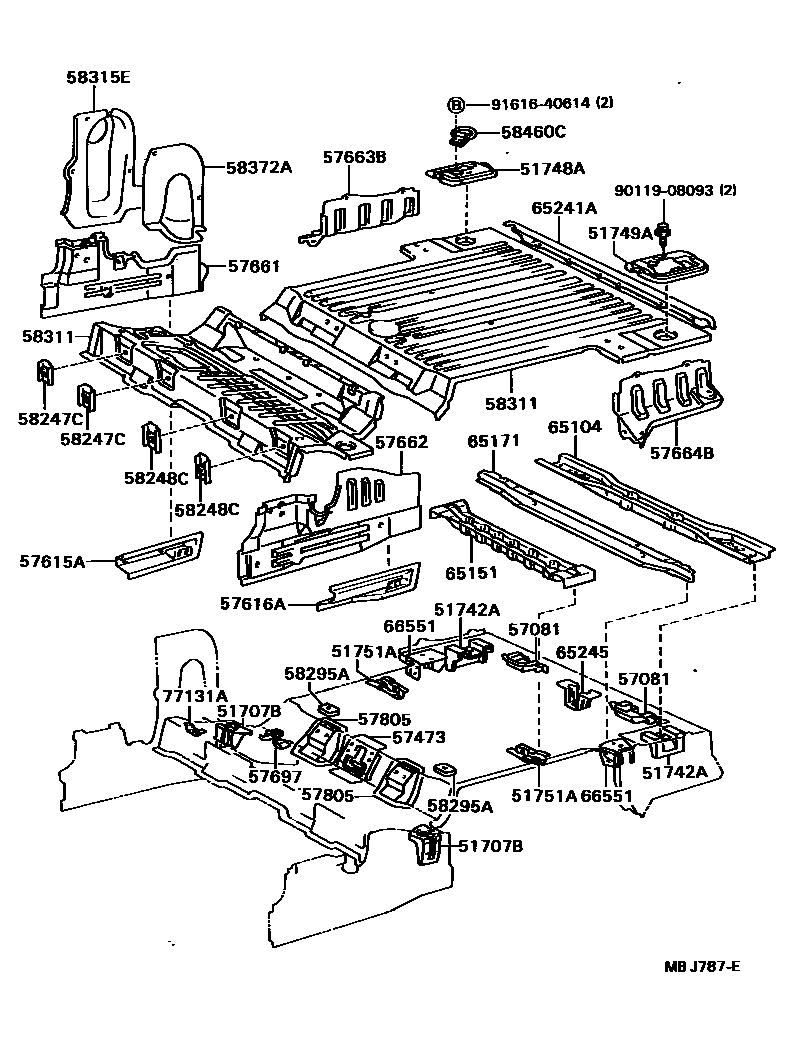 5852 — REAR FLOOR PANEL & REAR FLOOR MEMBER