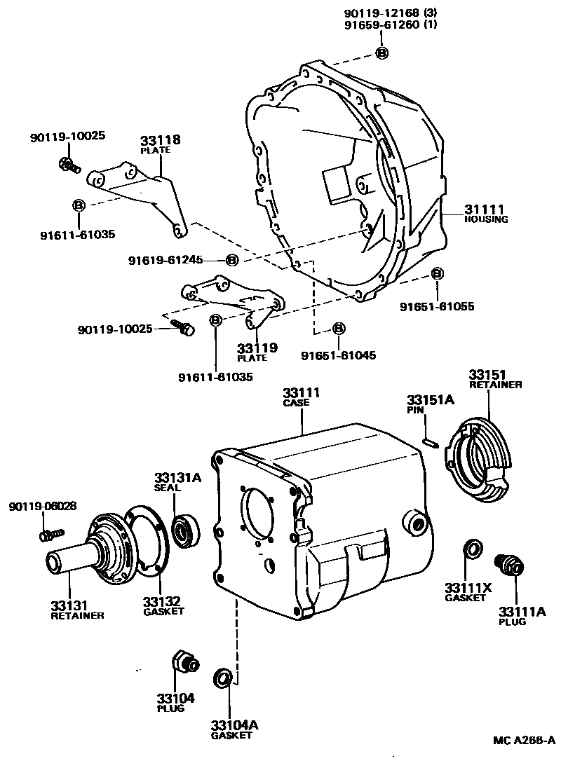 3302 — CLUTCH HOUSING & TRANSMISSION CASE (MTM)