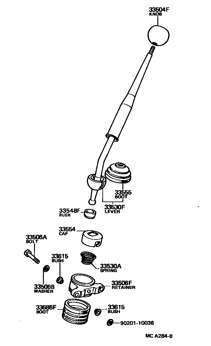 3312 — SHIFT LEVER & RETAINER