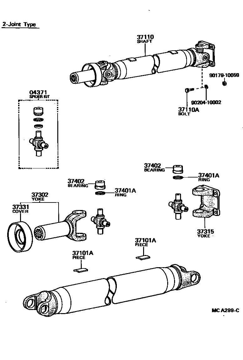 3701 — PROPELLER SHAFT & UNIVERSAL JOINT