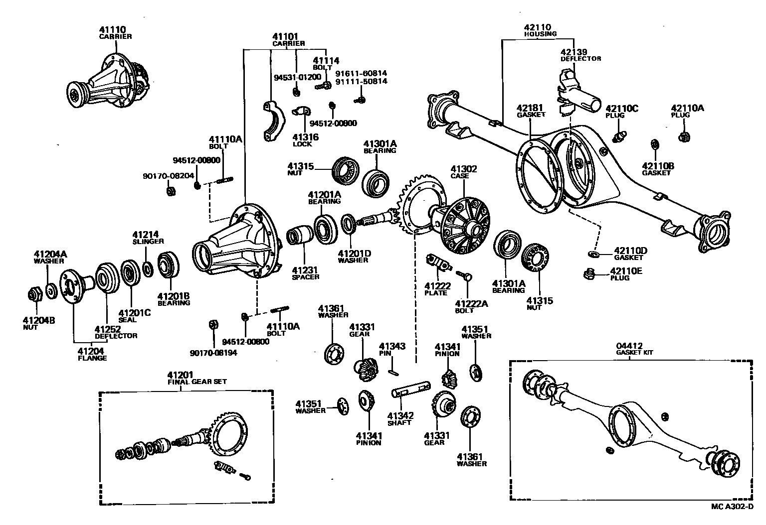 4101 — REAR AXLE HOUSING & DIFFERENTIAL